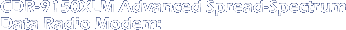 CDR-9150XLM Advanced Spread-
Spectrum Data Radio Modem: